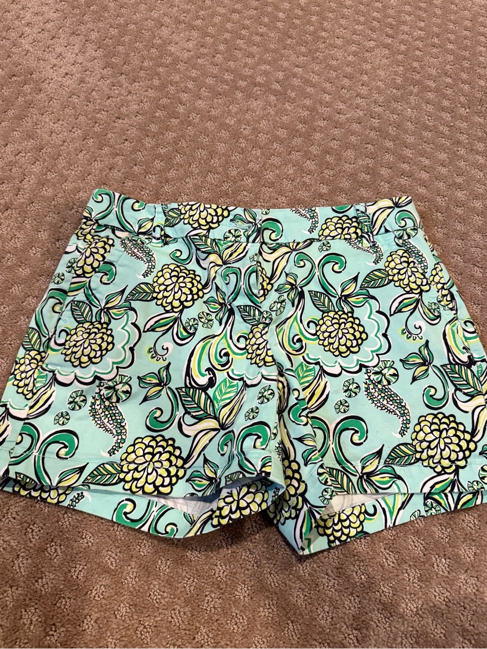 crown & ivy Mint Floral Bermuda Shorts